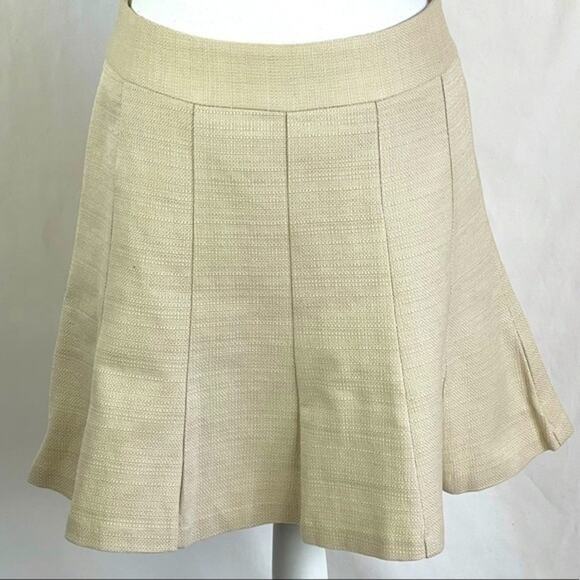 Banana Republic Cream Paneled‎ 100% Cotton Career Academia Skirt NWOT Size 6 - Picture 3 of 10